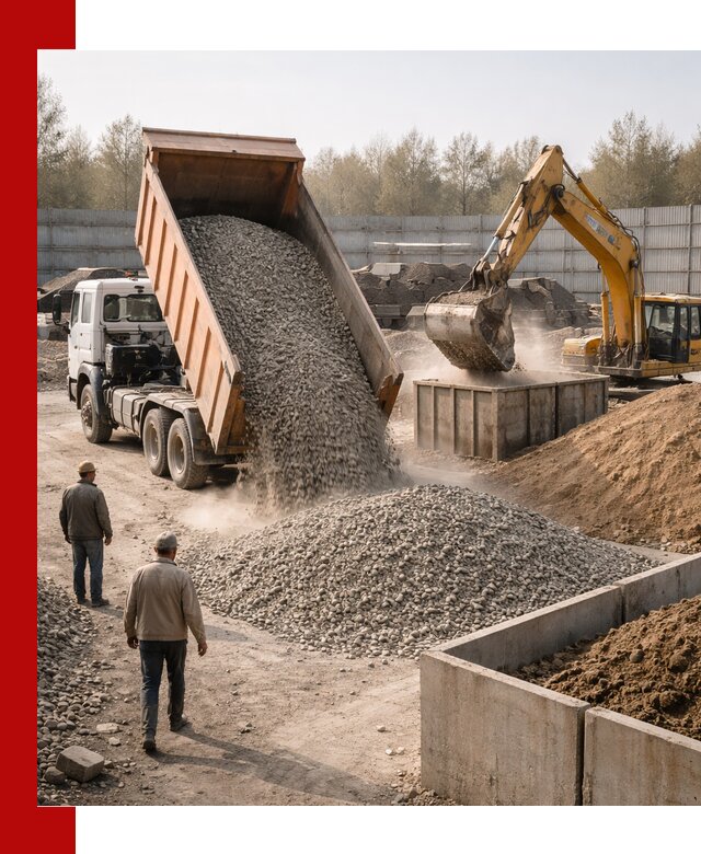 Доставка нерудных материалов с погрузкой и разгрузкой в Белой Калитве