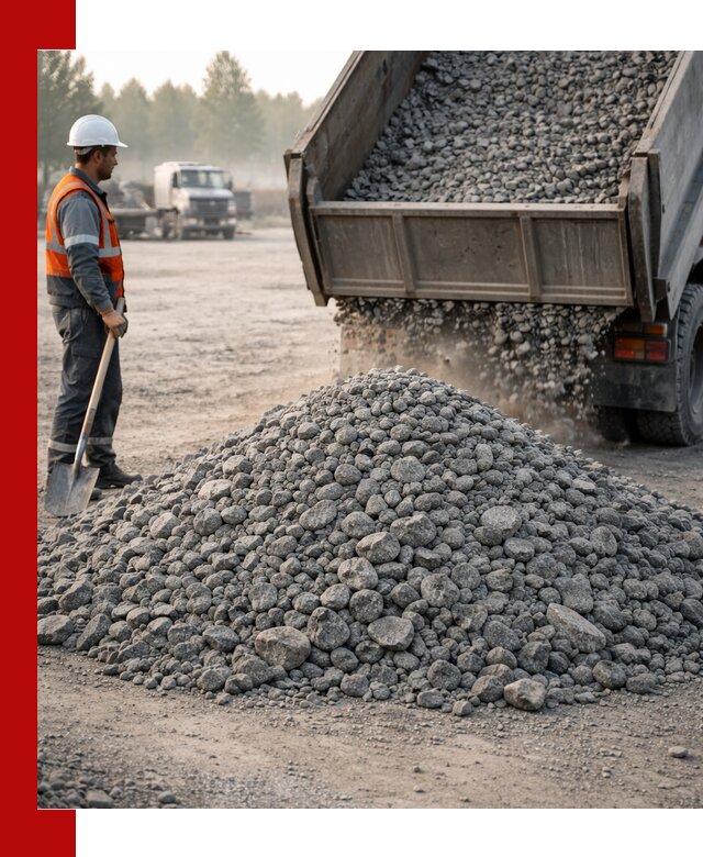 Гранитный щебень фракции 100–201 для строительства в Белой Калитве