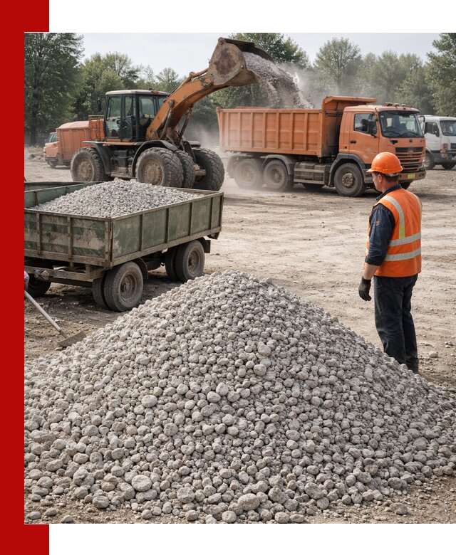 Доставка известнякового щебня фракция 20–40 в Белой Калитве