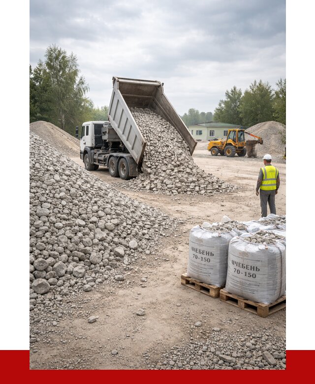 Известняковый щебень фракция 70-150 в Белой Калитве от 1296 р. | ПРОНЕРУДБкл