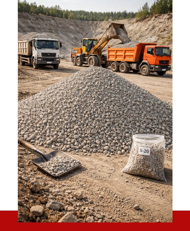 Доломитовый щебень фр. 5-20 в Белой Калитве от 4356 р. | ПРОНЕРУДБкл