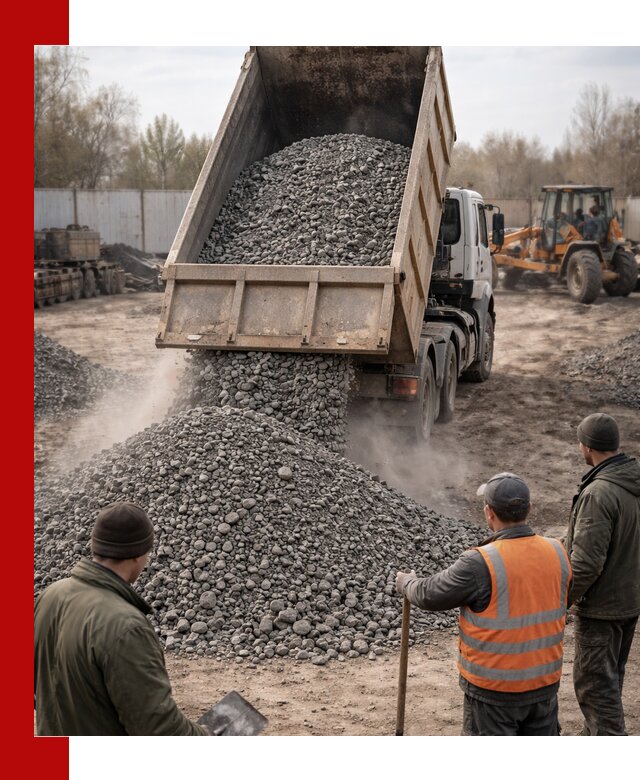 Доставка шлакового щебня в удобные сроки по выгодной цене в Белой Калитве
