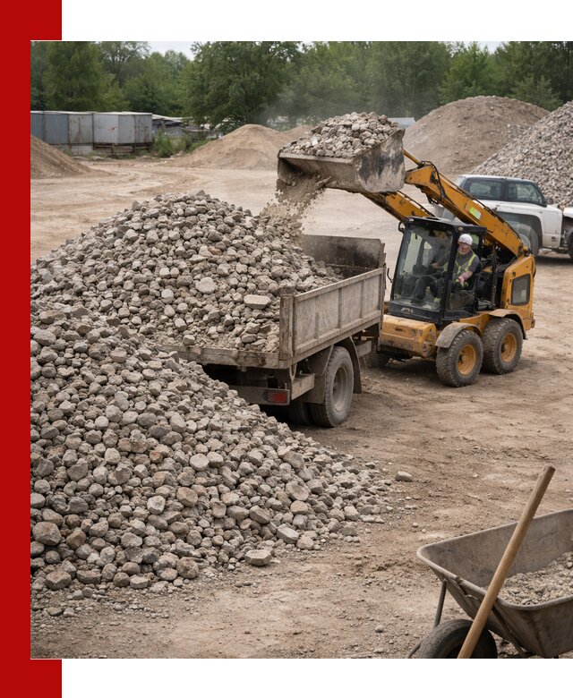 Доставка вторичного щебня в Белой Калитве для строительных работ