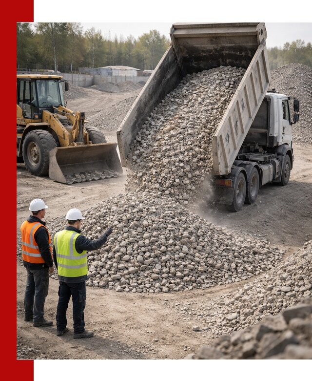 Вторичный щебень фракция 40–70 доставка в Белой Калитве