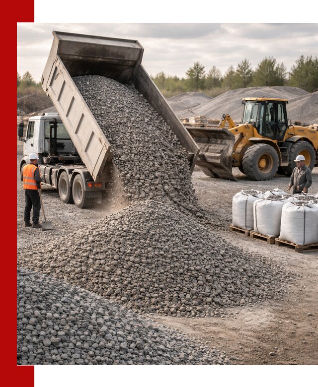 Бетонный щебень фракция 5–20 с доставкой в Белой Калитве