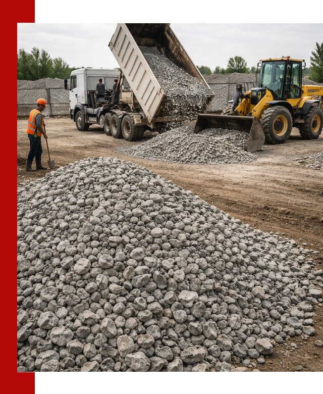 Доставка бетонного щебня фракции 40-70 в Белой Калитве