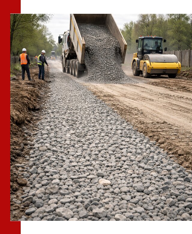 Доставка щебня для отсыпки дорог в Белой Калитве высокого качества