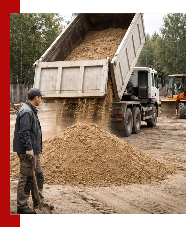 Доставка и продажа песка с разгрузкой в Белой Калитве