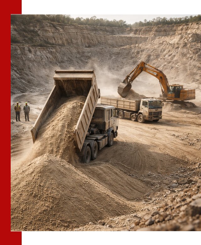 Карьерный песок навалом с доставкой в Белой Калитве