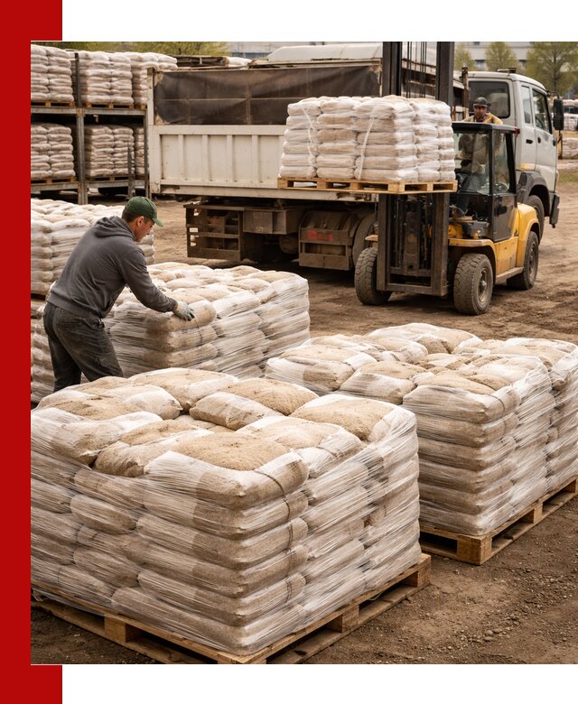 Карьерный песок в мешках с доставкой в Белой Калитве