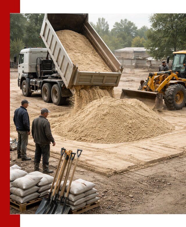 Доставка мытого песка в Белой Калитве с самосвалами по выгодной цене