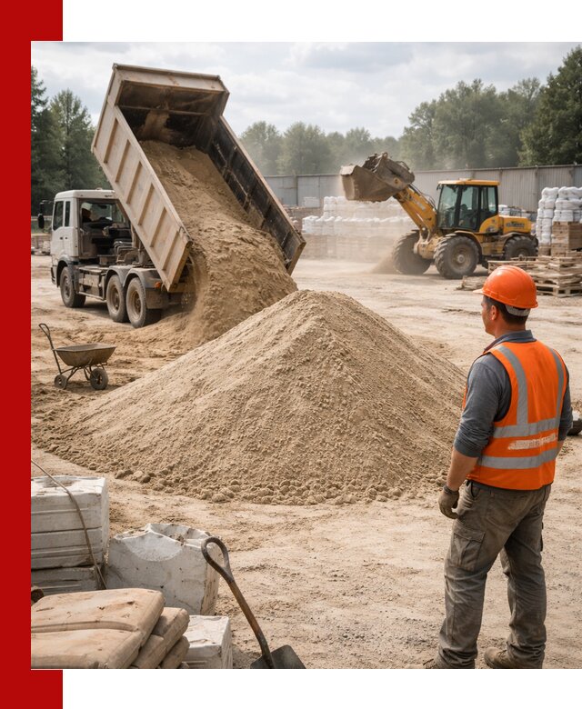 Доставка строительного песка с самосвалом в Белой Калитве