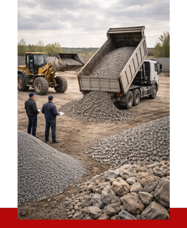 Гравий и камень с доставкой в Белой Калитве от 4356 р. - ПРОНЕРУДБкл