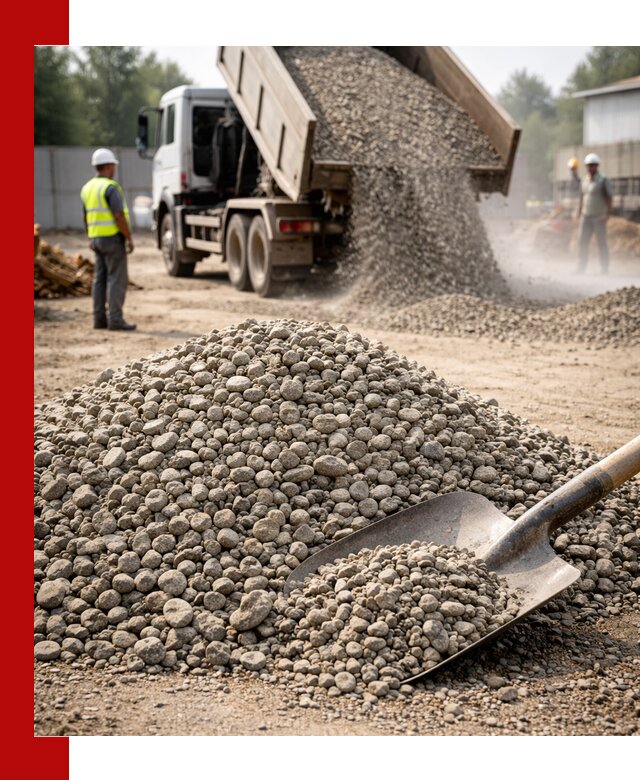 Доставка гравия фракции 20-40 в Белой Калитве с самосвалами