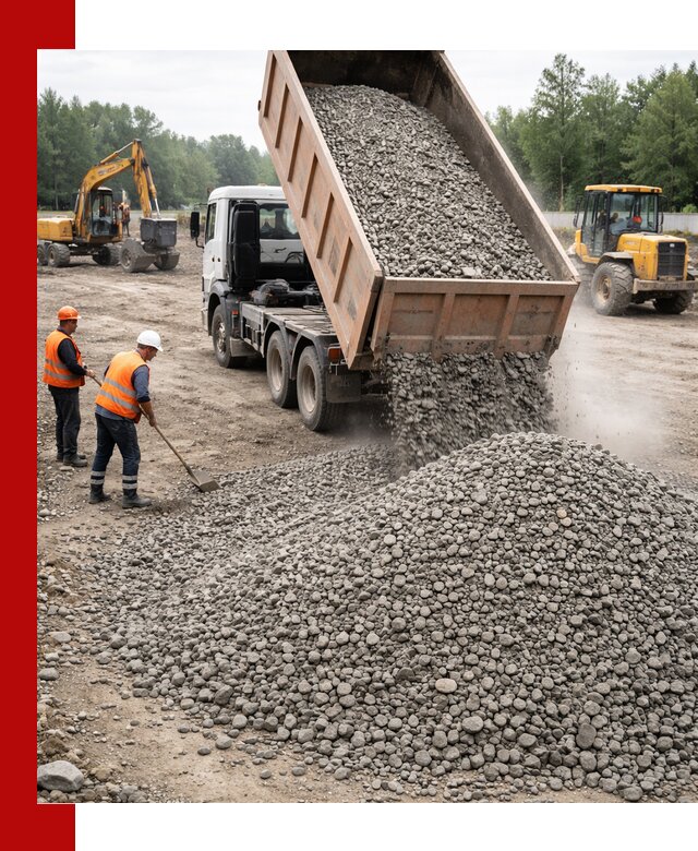 Доставка гравия фракции 40-70 в Белой Калитве оптом и в розницу