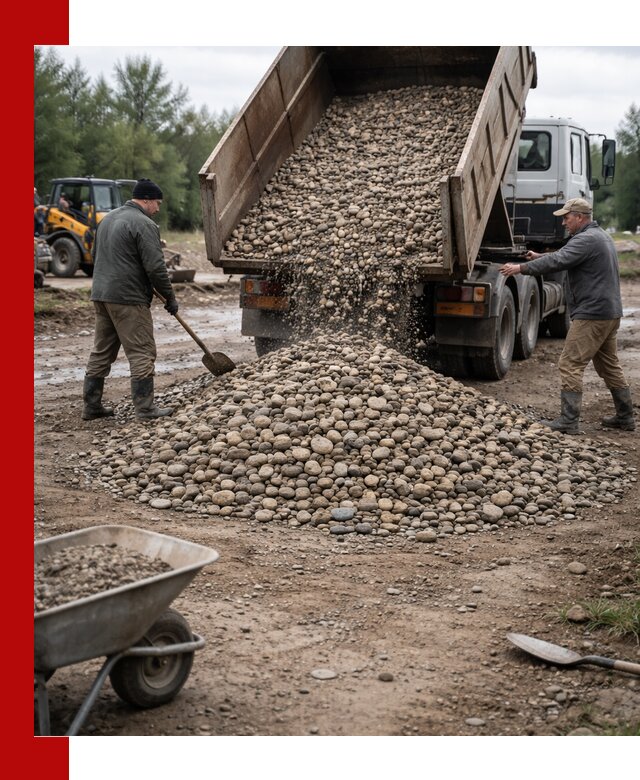Доставка гальки речной оптом и в розницу в Белой Калитве
