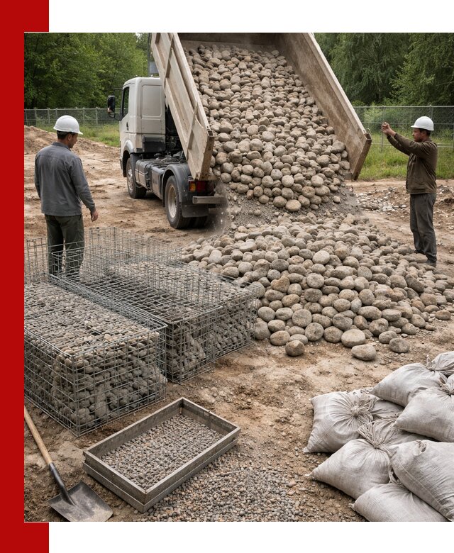 Камень для габионов фракция 70–151 в Белой Калитве