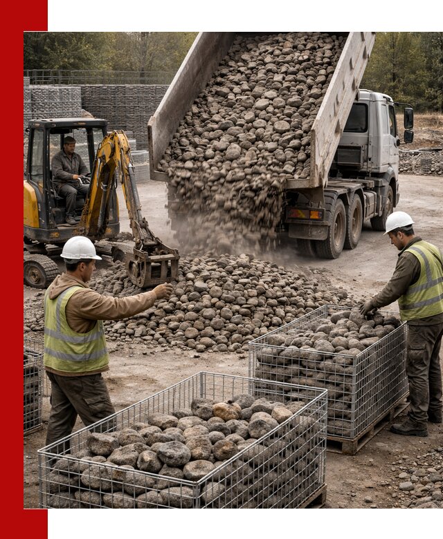 Камень для габионов фракция 100–201 в Белой Калитве