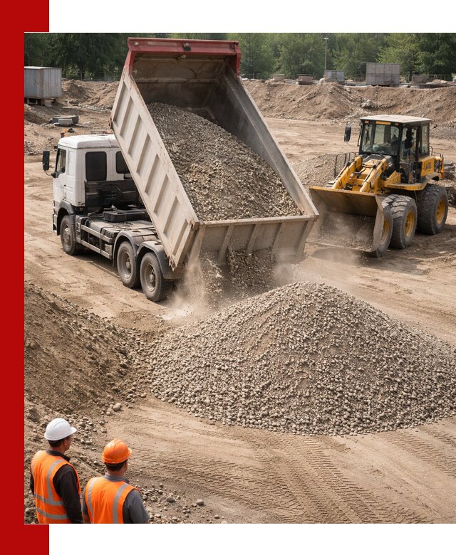 Щебень с песком (ЩГПС С2) с доставкой в Белой Калитве