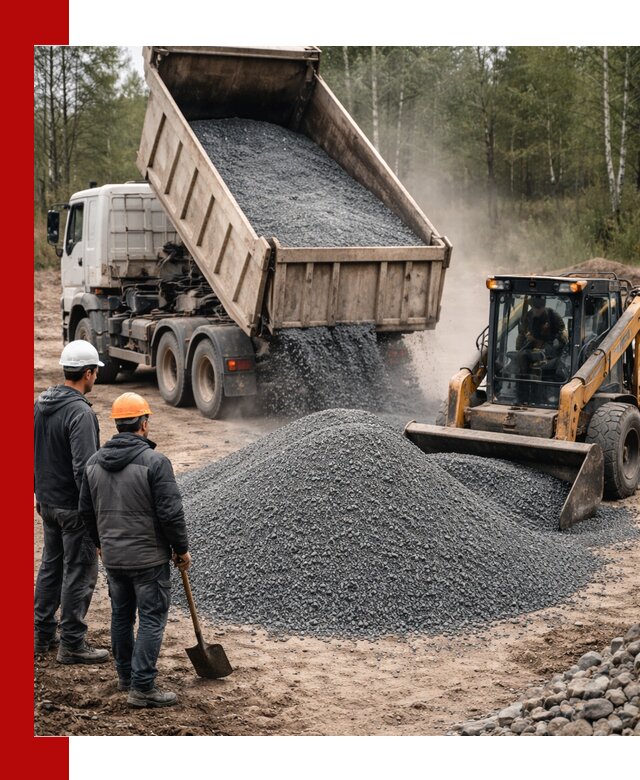 Гранитный отсев 0-5 с доставкой и разгрузкой в Белой Калитве