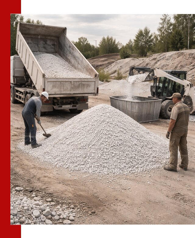 Доставка и продажа белой мраморной крошки в Белой Калитве