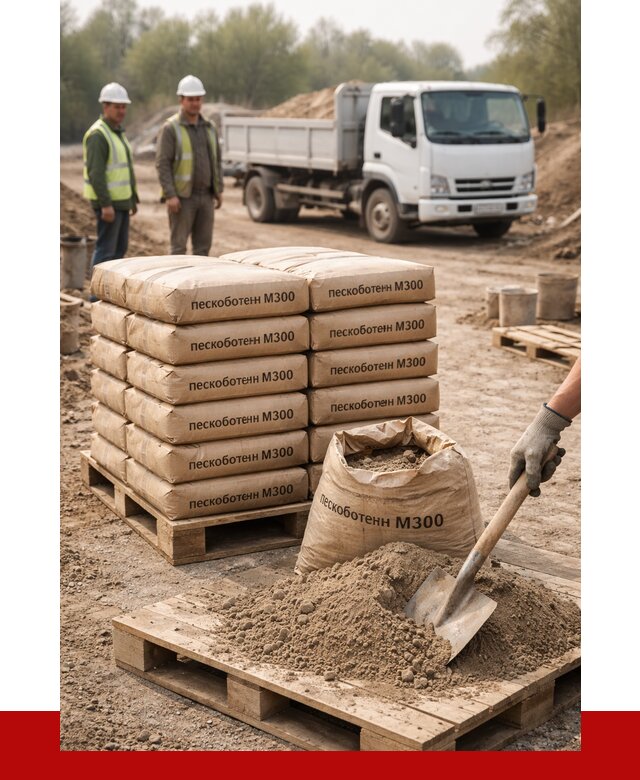 Пескобетон М300 в Белой Калитве с доставкой от 4823 р. за куб | ПРОНЕРУДБкл