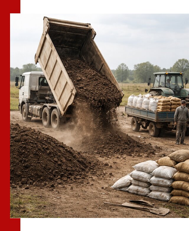 Доставка грунта и удобрений оптом в Белой Калитве для сельхоз и строительства