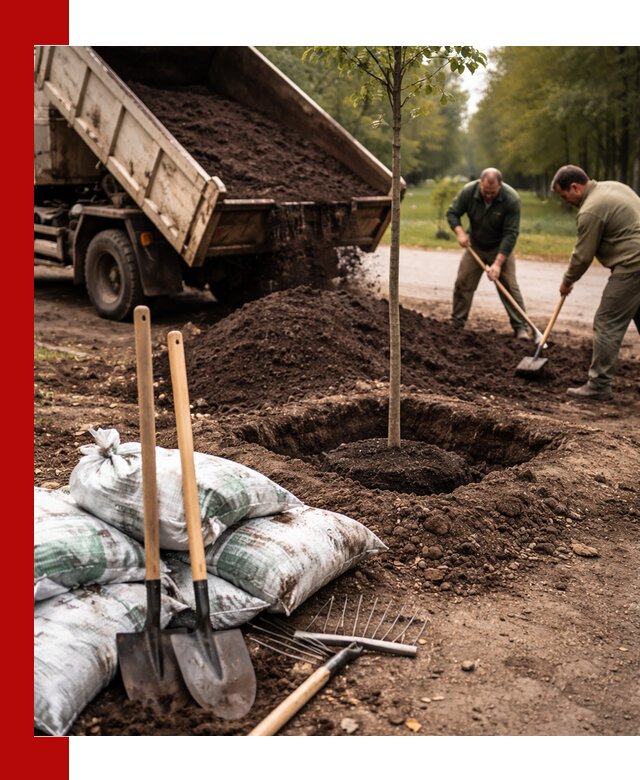 Грунт для посадки деревьев в Белой Калитве — доставка и подготовка почвы