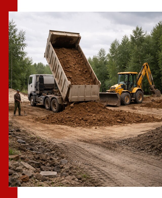 Доставка суглинка самосвалами в Белой Калитве подсыпка и планировка