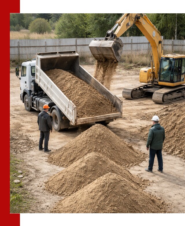 Доставка супеси вагонными и автопартиями в Белой Калитве