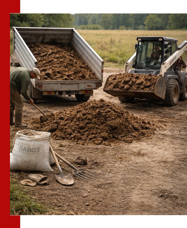 Доставка конского навоза в Белой Калитве с разгрузкой и доставкой на объект