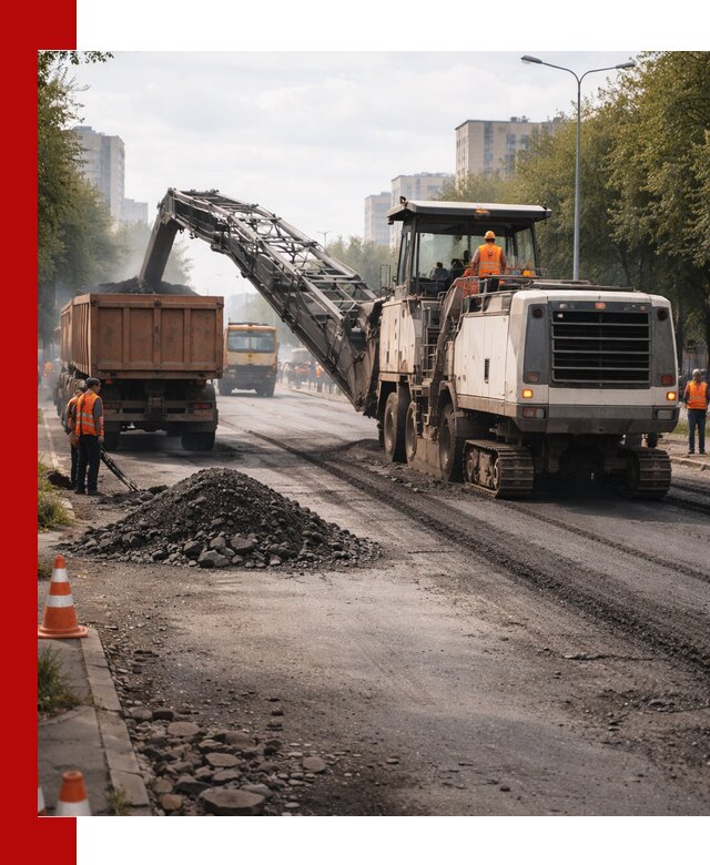 Фрезерованный асфальт в Белой Калитве — удаление и вывоз старого покрытия