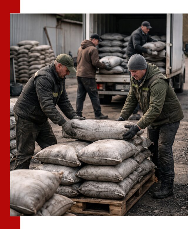 Доставка угля в мешках по выгодным ценам в Белой Калитве