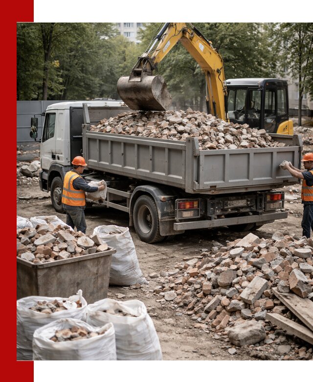 Вывоз строительного мусора в Белой Калитве с самосвалами и контейнерами