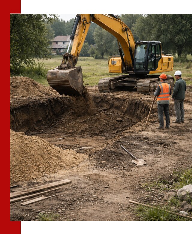 Рытье котлована под фундамент в Белой Калитве (быстро и недорого)